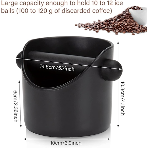 Knock Box, Kaffegrumsbeholder, Kaffegrumskasse, Kaffegrumsbeholder til kaffegrumsopsamler, Kasse, Baristatilbehør til mac