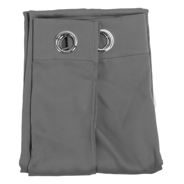 Grommet Mørklægningsgardiner Punch Free Termisk Isolerede Rum Mørklægning Gardiner til Soveværelse Stue Grå 132x213cm / 52.0x83.9in
