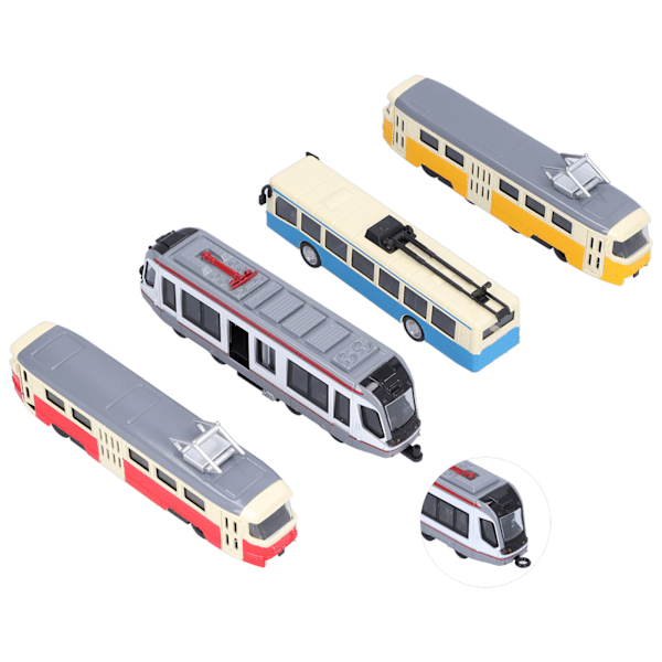 Hög hastighet järnvägsbuss modell PullBack fordon samling modell leksak för barn (D-grupp)