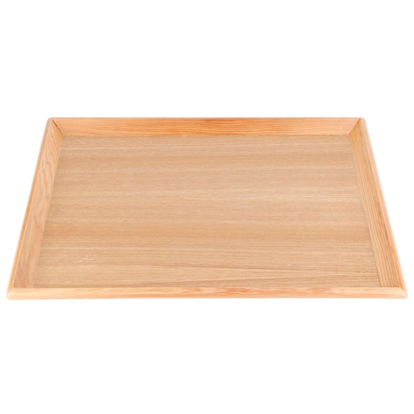 Rektangulär bricka i trä för servering av te och mat, bricka för restaurang, hem, hotell, tehus, medelstorlek 36,5 x 27 cm