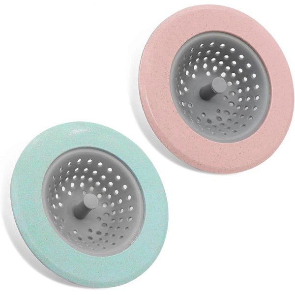 2-pack diskho sil, silikon matsil för diskho, avloppsskydd diskho korg för diskho (Rosa+Grön)