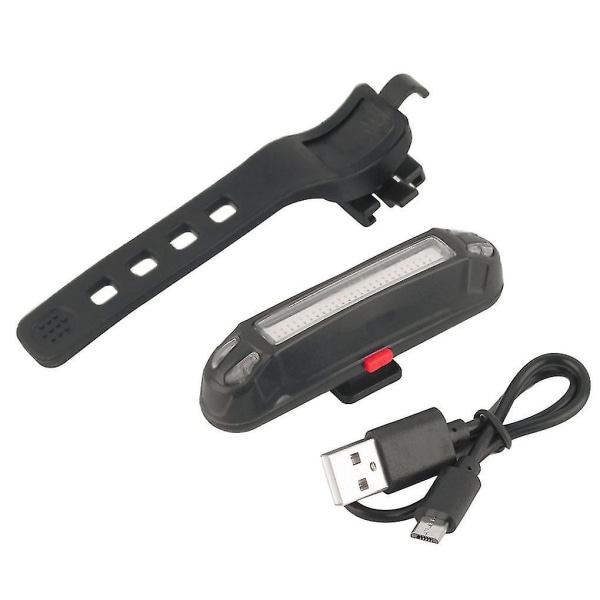 Vandtæt USB genopladelig cykelbaglygtesæt med multitilstande rød/hvid LED-advarselslys