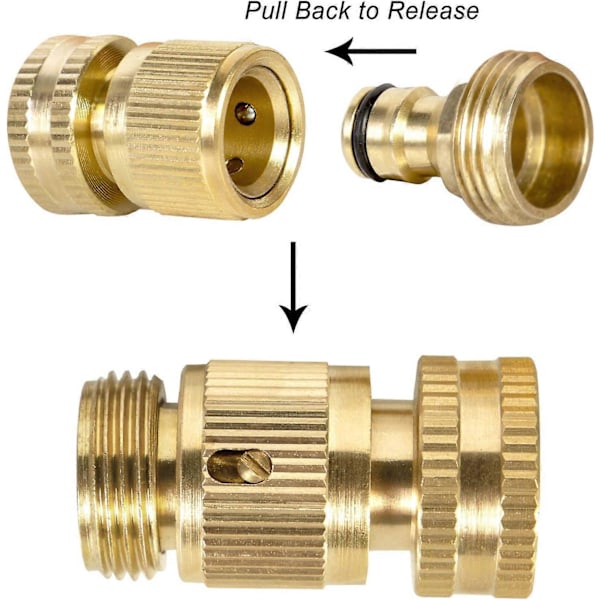 2 sæt 19 mm messing haveslangefittings have køkken haveslangeadapter udendørs