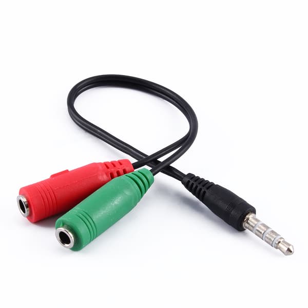 Kabel Audio Konverter Adapter Jack Stereo 3,5 mm Hovedtelefon Splitter