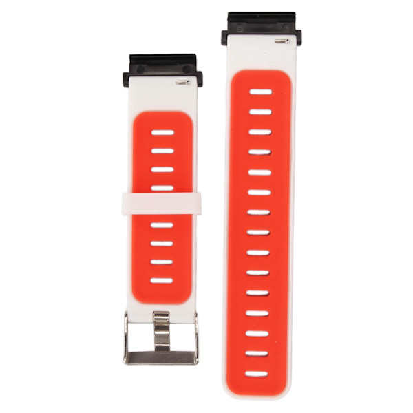 22 mm silikonklokkerem Dobbelfarget silikonklokkerem erstatning for Fenix ​​7 Hvit rød