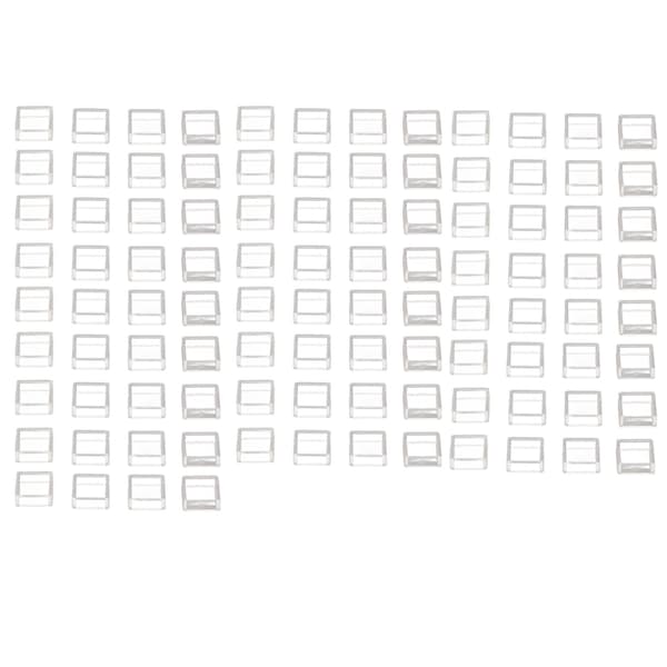 100 st taktil omkopplarskydd taktil tryckknappslock fyrkantig transparent ABS-set