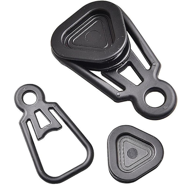 Heavy Duty Teltklemmer - Sæt med 10, Sort, Størrelse A