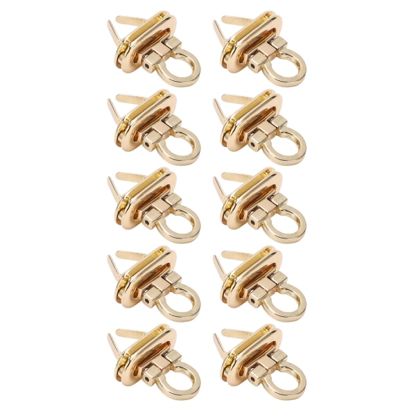 10 stk Turn Lock Solid Slitesterk legeringsmateriale Bred Klassisk stil Vrilåsfeste for Veske Veske Håndveske DIY