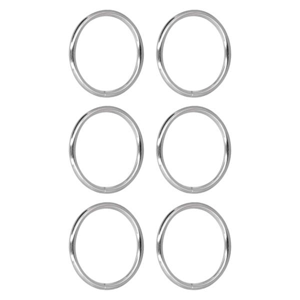 50 st metallringar Hållbara Starka Järn Multifunktionella Blanka Ljusa Färg Metall O-ringar för DIY-projekt 32x3,5 mm Silver