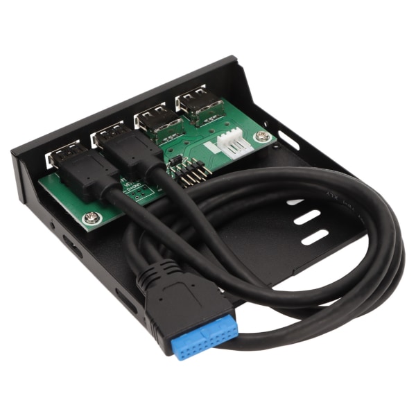 3,5 tums frontpanel USB3.0 Hub Höghastighets 4-portars intern kombofästeadapter för PC Desktop 3,5 tums diskettfack