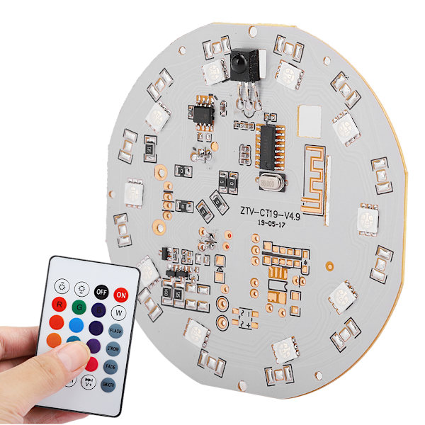 CT19 färgglada RGB-ljus Bluetooth högtalare Glödlampa Bluetooth -kort med fjärrkontroll