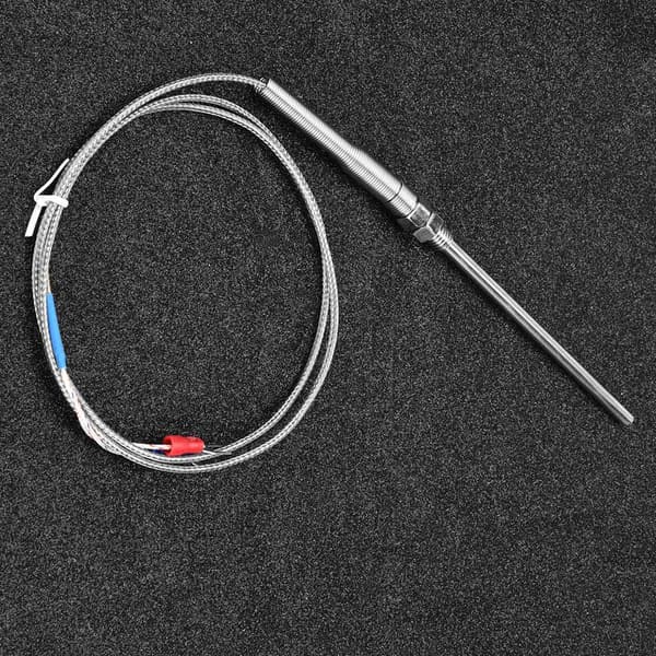 M8 Gänga Typ K Termoelement 100mm Sond Temperatursensor Kabel 0-400℃ (1 m)