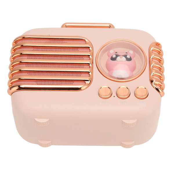 Bluetooth 5.0-högtalare 5W Stereo Support Minneskort Bärbar Trådlös Minihögtalare för MP3 Mobiltelefoner Bärbara datorer Rosa