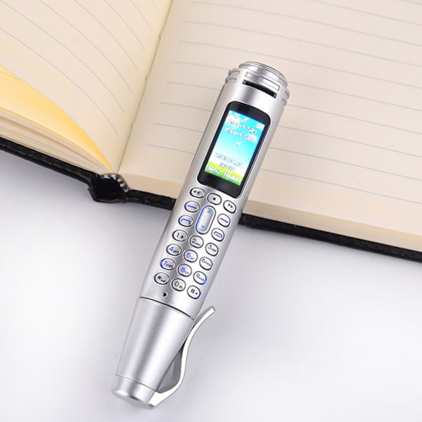 Penntelefon under 4 tum liten skärm under 500W PX slitstark multifunktionell ABS pennminitelefon för studentSilver