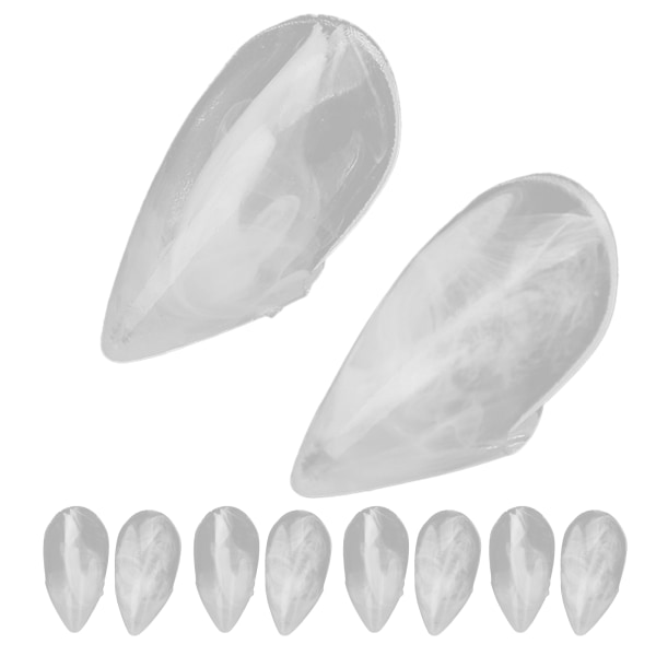 10 st Halloween Party Falsktänder Set Transparent Resin Cosplay proteser Rekvisita dekoration15mm / 0.6in