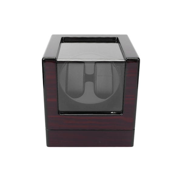 Dobbel klokkeopptrekker blank blank tre klokkeboks oppbevaringsboks for automatiske klokker 100‑240VAU-plugg
