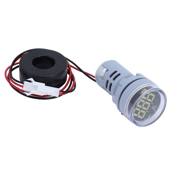 Digital strömningsmätare Universal Amperemeter Signalindikatorlampa Ljus AC 220V AD16‑22DSAWhite