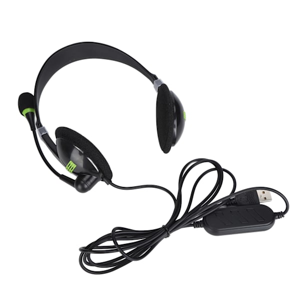 SY440MV Kablet hodesett 3,5 mm/USB Kundeservice Over Ear-hodetelefoner med støyreduserende mikrofonUSB