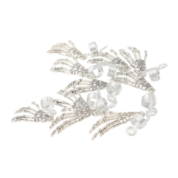 10 stk Claw Beard Perler Dekorativt Hårrør Dreadlocks Perlesæt til hårfletning Armbånd Halskæde