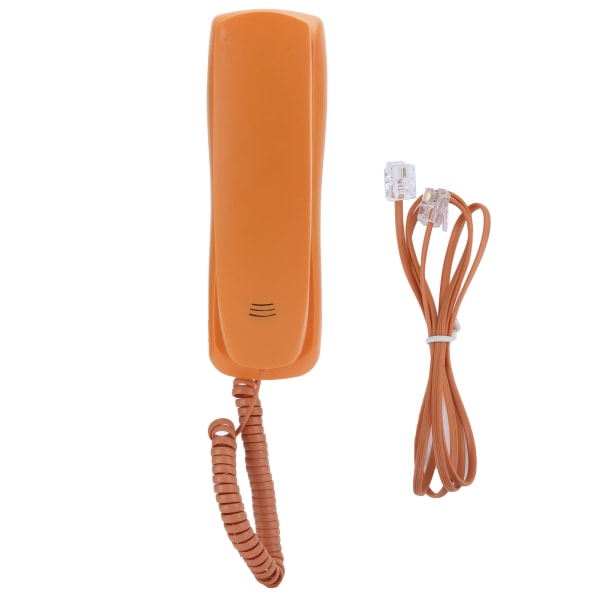kxT628 Hjemmekontor Bærbar tynn telefon Enkeltlinje Bordtelefon med ledning Oransje
