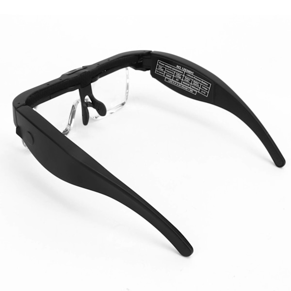 Huvudmonterade förstoringsglas med 5 linser 3 LED-lampor 2 växlar justerbar ljusstyrka pannband förstoringsglas 3,7V