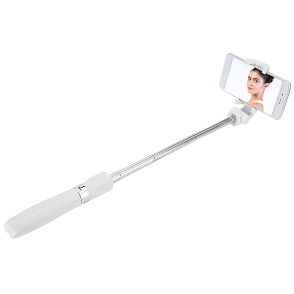 L01 Justerbar Selfie Stick med Bluetooth - Hvid