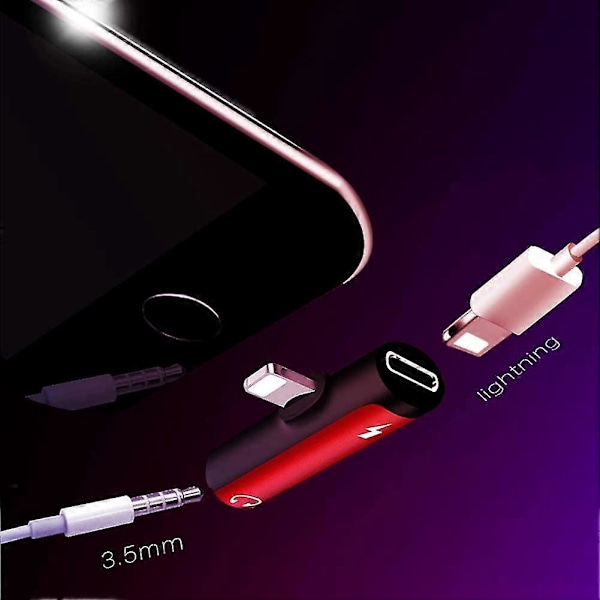 Hörlursadapter, Adapter Splitter, Lightning Splitter, Ljudadapter