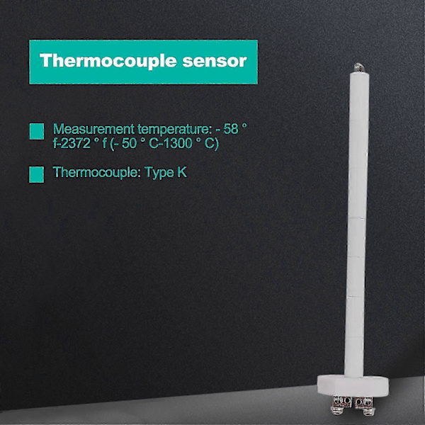 Högtemperatur K-typ Termoelementsensor kompatibel med Keramisk Ugn 2372 Fahrenheit 1300 Grader -B119
