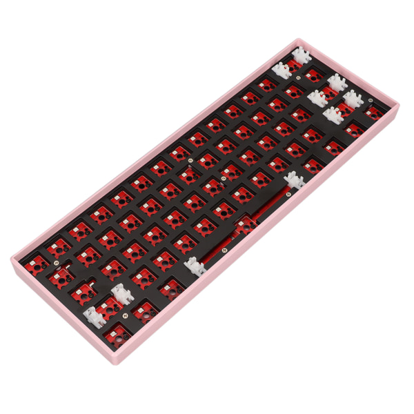 61 Keys Mekaaninen näppäimistö DIY Kit Tuki Langaton 2.4G BT 3.0 5.0 Type C Langallinen modulaarinen mekaaninen pelinäppäimistö RGB Pinkillä