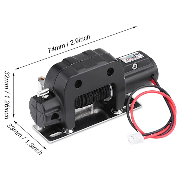 1:10 RC Crawler Klatrebiler Elektrisk metalspil til SCX10 D90 D110 TF2 TRX4 KM2