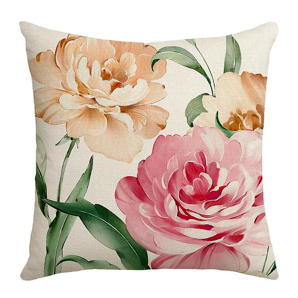 Sett med 4 putetrekk 45 x 45 cm, putevar til sofa hjem stue soverom dekorasjon