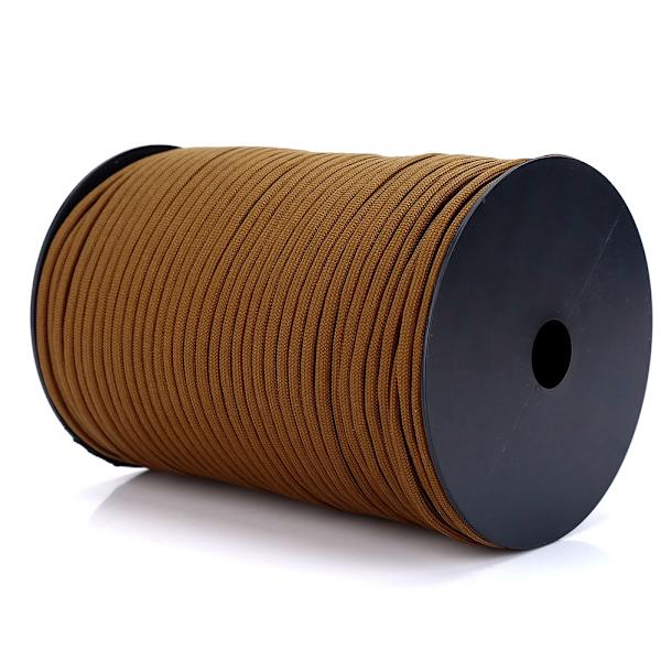 550 Reflekterande Paracord Parachute Cord Lanyard 9 Strand Core 100m (Brun)