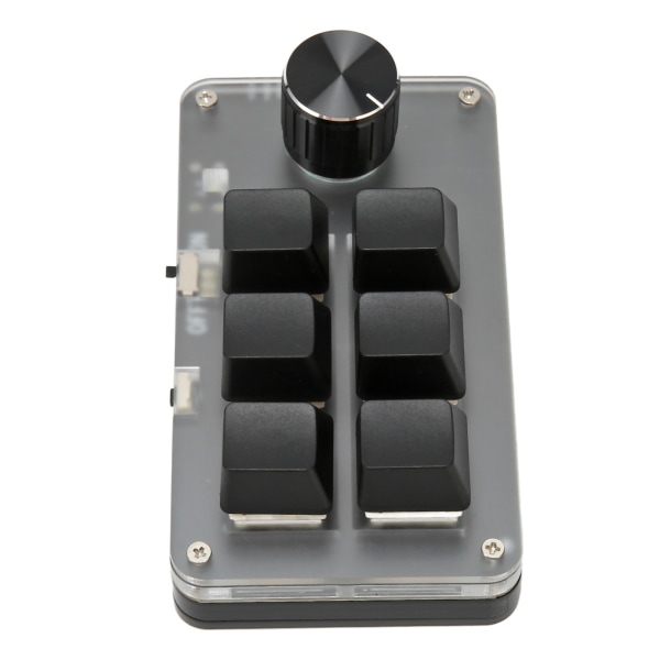 Minitastatur Knop Design Rød Switch Dual Mode Plug and Play Mekanisk programmerbart tastatur til gaming Office Media 6 taster med 1 knop