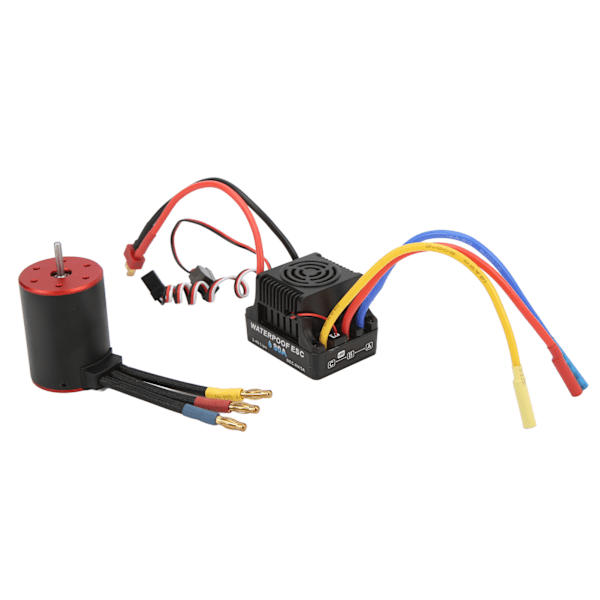 RC Waterproof Brushless Motor ESC Combo 3650 3900KV Motor 80A ESC with 4mm Banana Plug for 1/8 1/10 RC Car