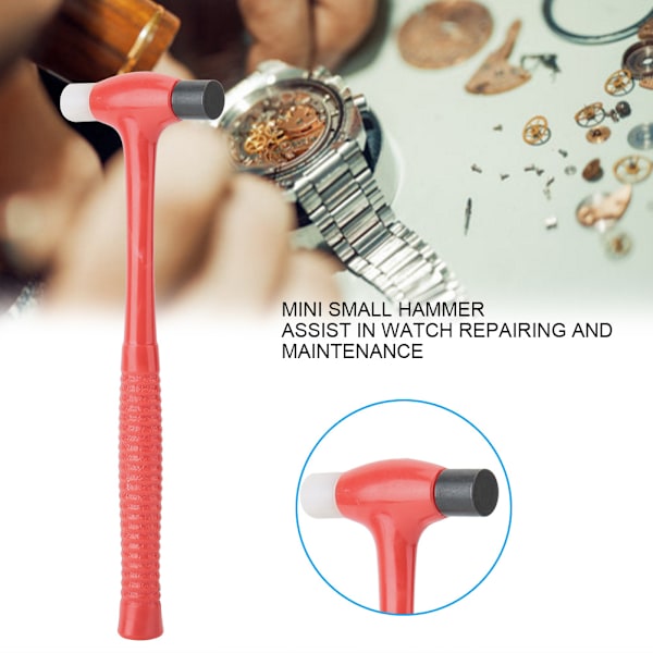 Multifunktionell DIY Dubbelsidig Small Hammer Mini Watch Reparations Underhållsverktyg