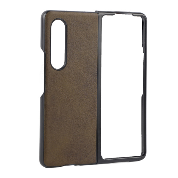 Läderfodral för Samsung Galaxy Z Fold 3 Mobiltelefon Anti Scratch Shockproof CoverMilitary Green