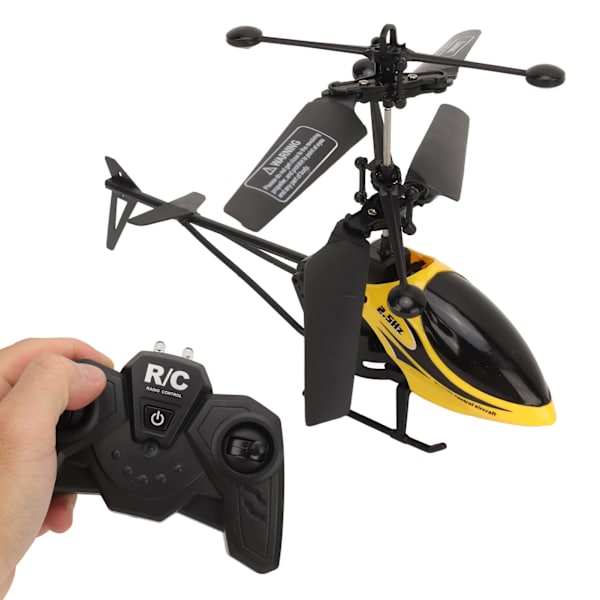 Miniatyr RC helikopter med lätt laddning Elektrisk RC drönare flygplan Höjdhållning Helikopterleksak för alla åldrar Gul