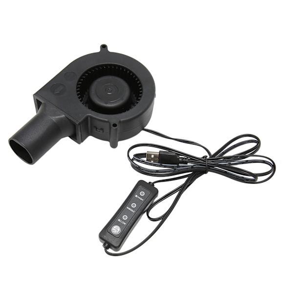 USB blæser blæser 3,8 tommer 3 hastighedstilstand DC 5V børsteløs 3800 RPM 22 CFM computer køleventilator til PC Electronics 3D Printer