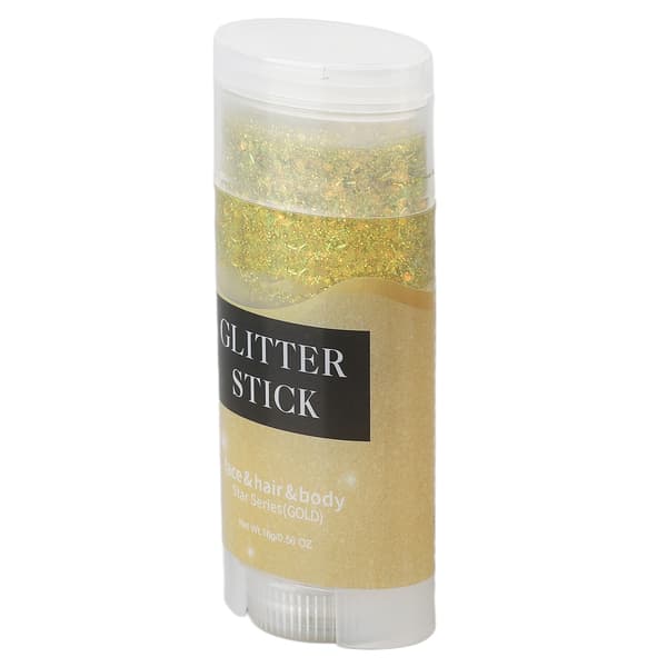 Gull kroppsglitterstift Chunky dekorasjon Perleaktig gullpaljetter Glitterstift for festivalfest