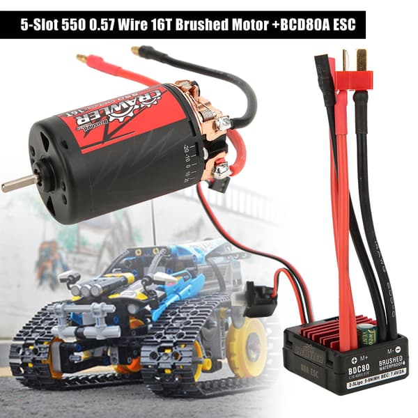 SURPASS 5-spårs 550 0.50 tråd 20T borstad motor +BCD80A ESC RC-tillbehör