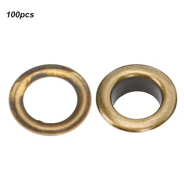 100 st 8 mm ihåliga nitar brons sko hål nit handgjord läder genom öljett för skor