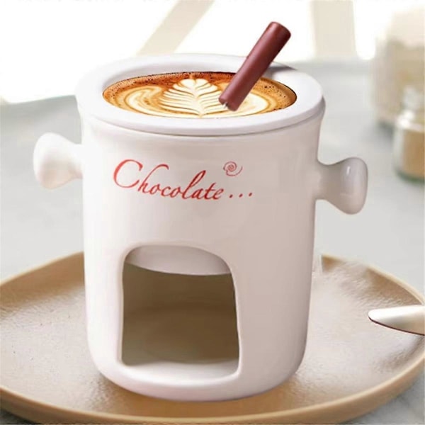 Fondue Mugg Keramisk Chokladsmältningsmugg Kaffefärg