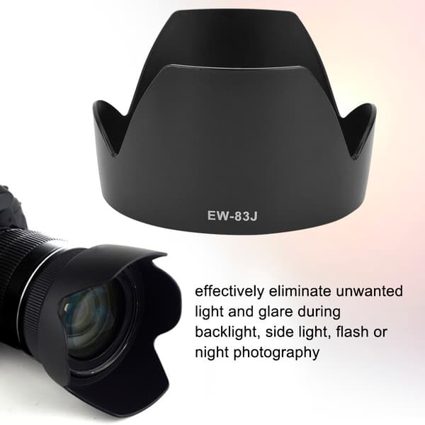 EW-83J ABS Mount Modlysblænde Erstatning til Canon EF S 17-55mm f 2.8 IS USM