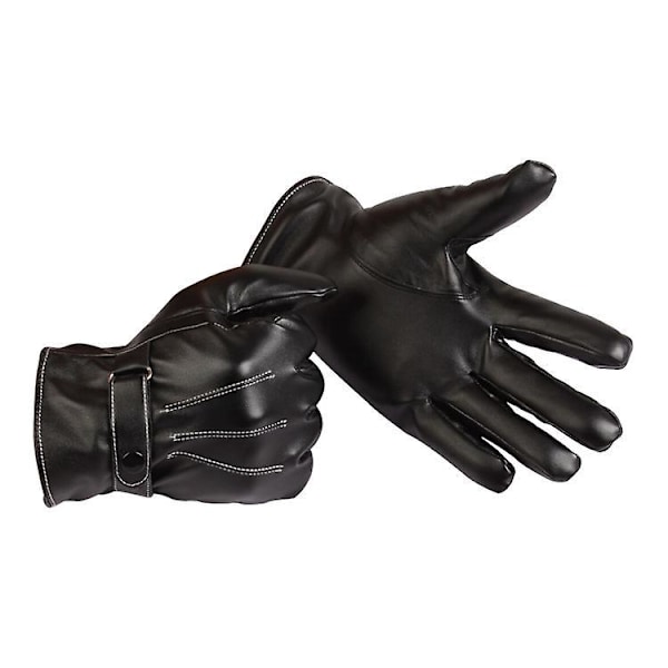 1 par simple og elegant stil imiteret læderhandsker til mænd varme handsker til udendørs aktiviteter om vinteren