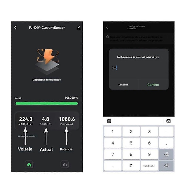Tuya Smart Energimätare WIFI AC100-240V 1CT Clamp App-kontroll 80A Effektövervakning Statistik Elektronik 50/60Hz för Smart Life