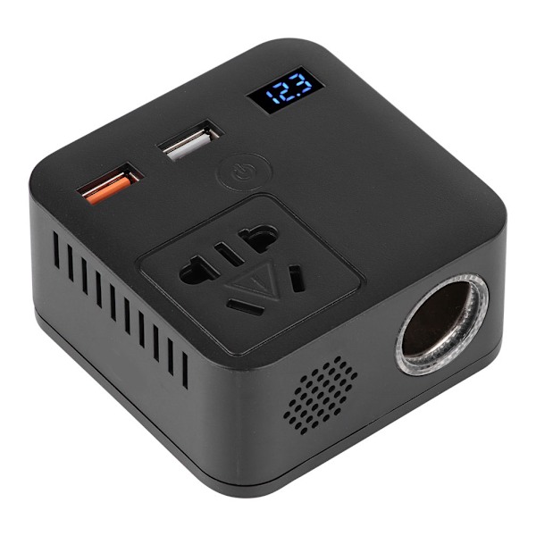 150W Bilomvandlare Spänningsomvandlare Transformator QC3.0 USB-laddare 12V till 220V