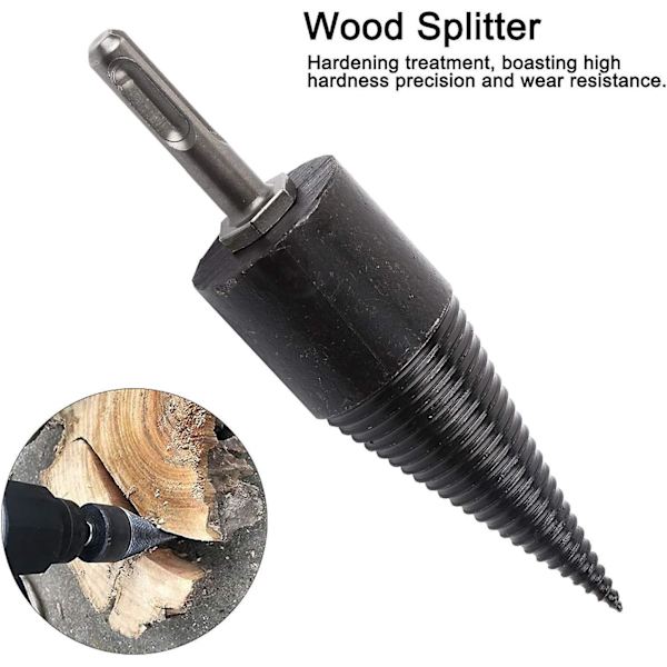 Vedkløyver Drill Bit for oppvarming av tre Stål Vedkløyver Ved Drill Bit Konisk Vedkløyver for husholdnings elektrisk drill
