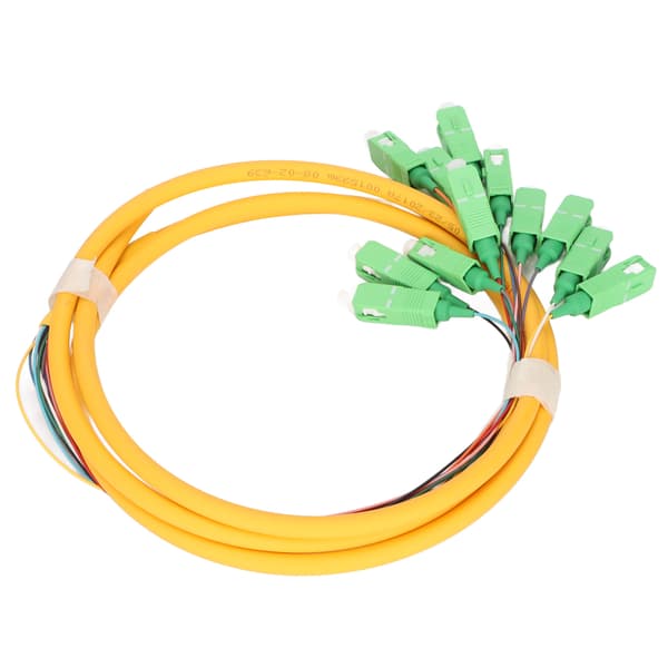 Fiber Pigtail 1,5 m Singelmod 12-trådig Stabil Brett Kompatibel Fiberoptisk Pigtailkabel för Kabelhanteringsbox