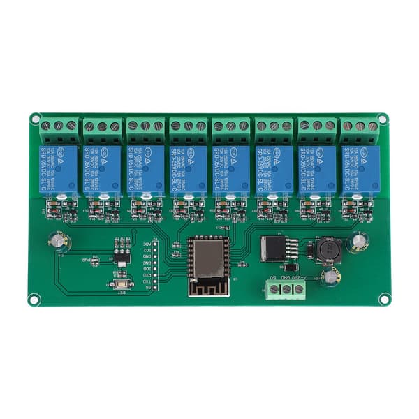 Relæmodul WIFI 8-kanals ESP8266 udviklingskort til trådløs styring DC 7-28V / 5V