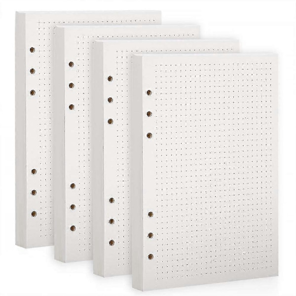 Nya produkter 2025, A5 Prickade Refill-papper, 6-rings Refill-anteckningspapper, A5 Refill-papper för anteckningsböcker (prick)